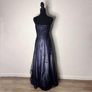 Vintage gothic Blondie Nites beaded formal dress